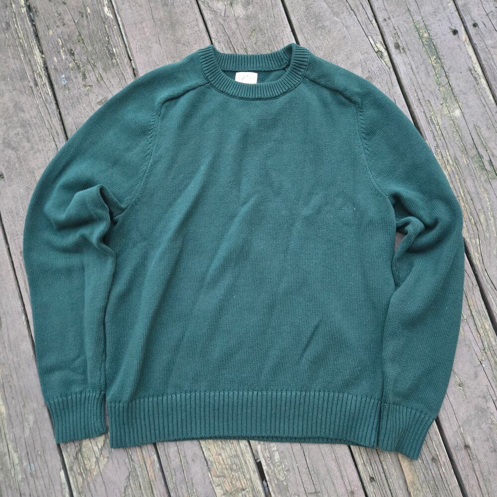 J.Crew Men Prep Classic Heritage Minimalist Basic Cotton Crewneck Knit Sweater M